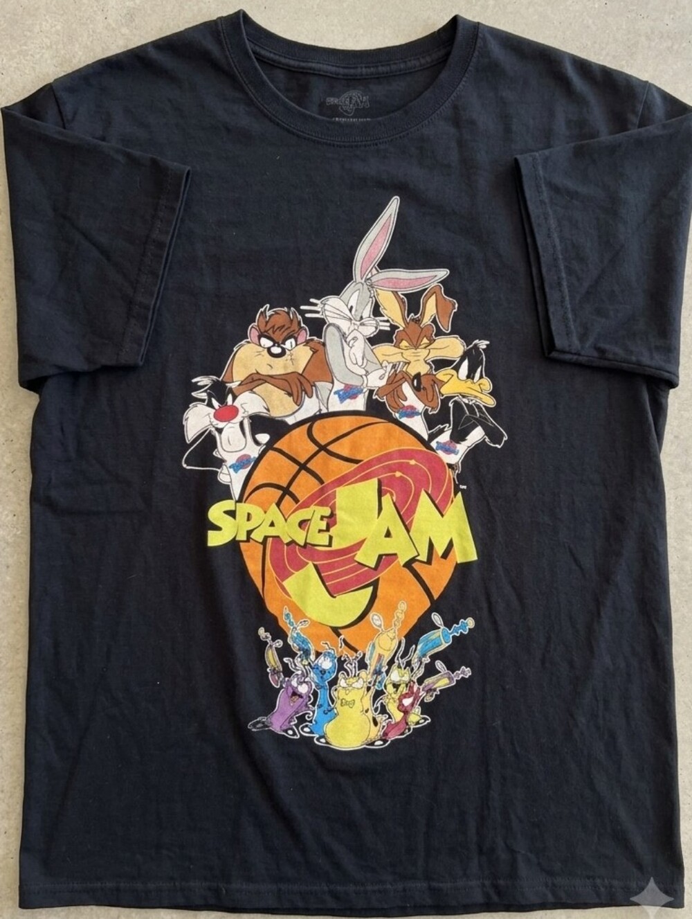 [[Space Jam]] Black Graphic T Shirt